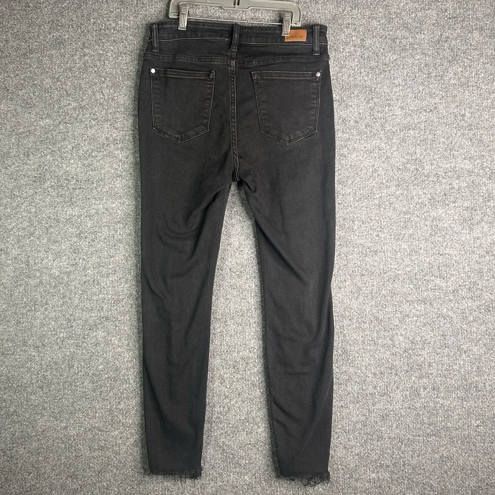 Judy Blue Skinny Fit Jeans Womens‎ Size 5/27 Black Raw Hem